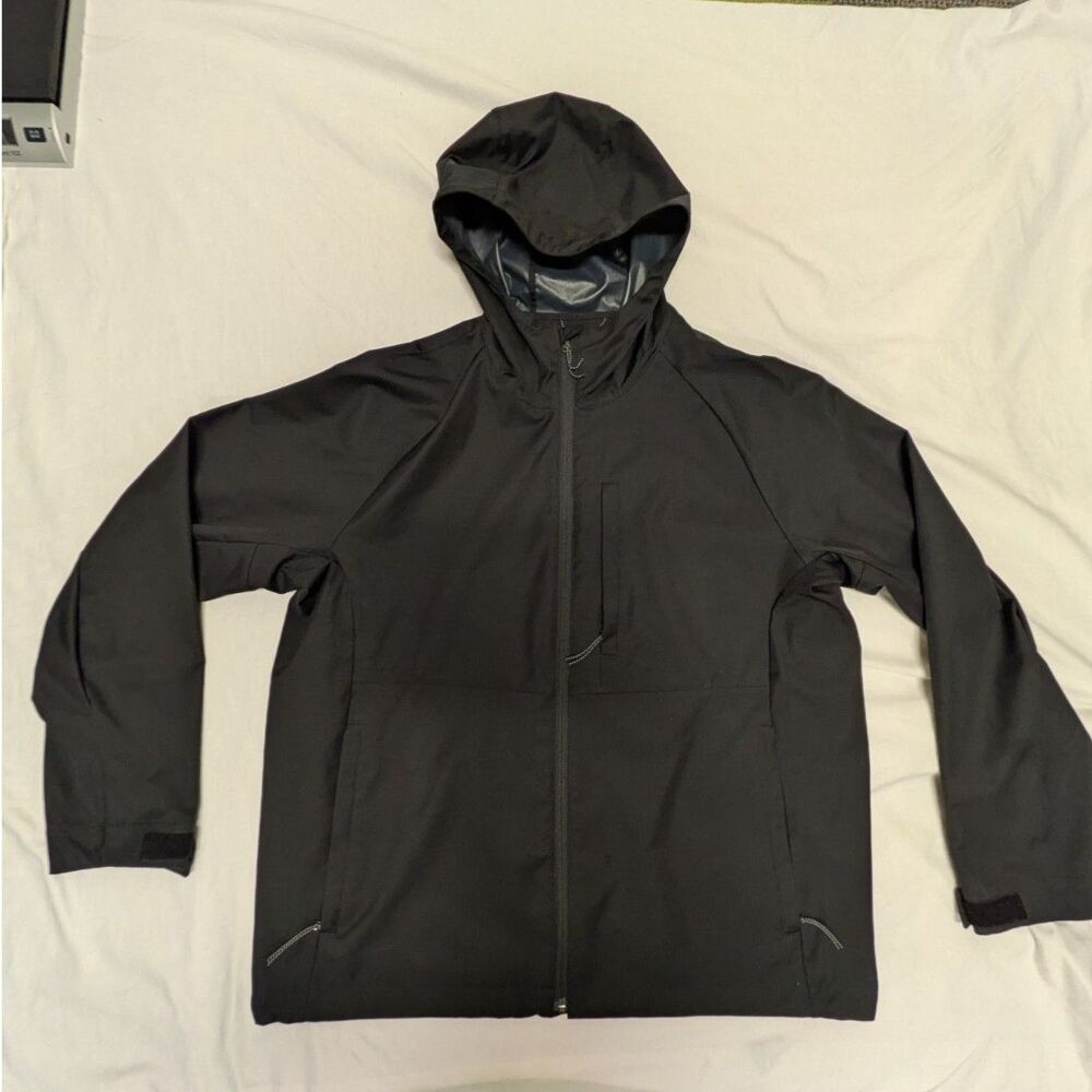 J.Crew Performance Women’s Large Black Hooded Windbreaker Jacket